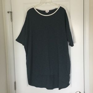 Price ⬇️LuLaRoe Irma Steel Blue and Black StripeXL